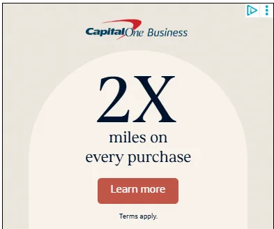 Placeholder advertisement, business credit card