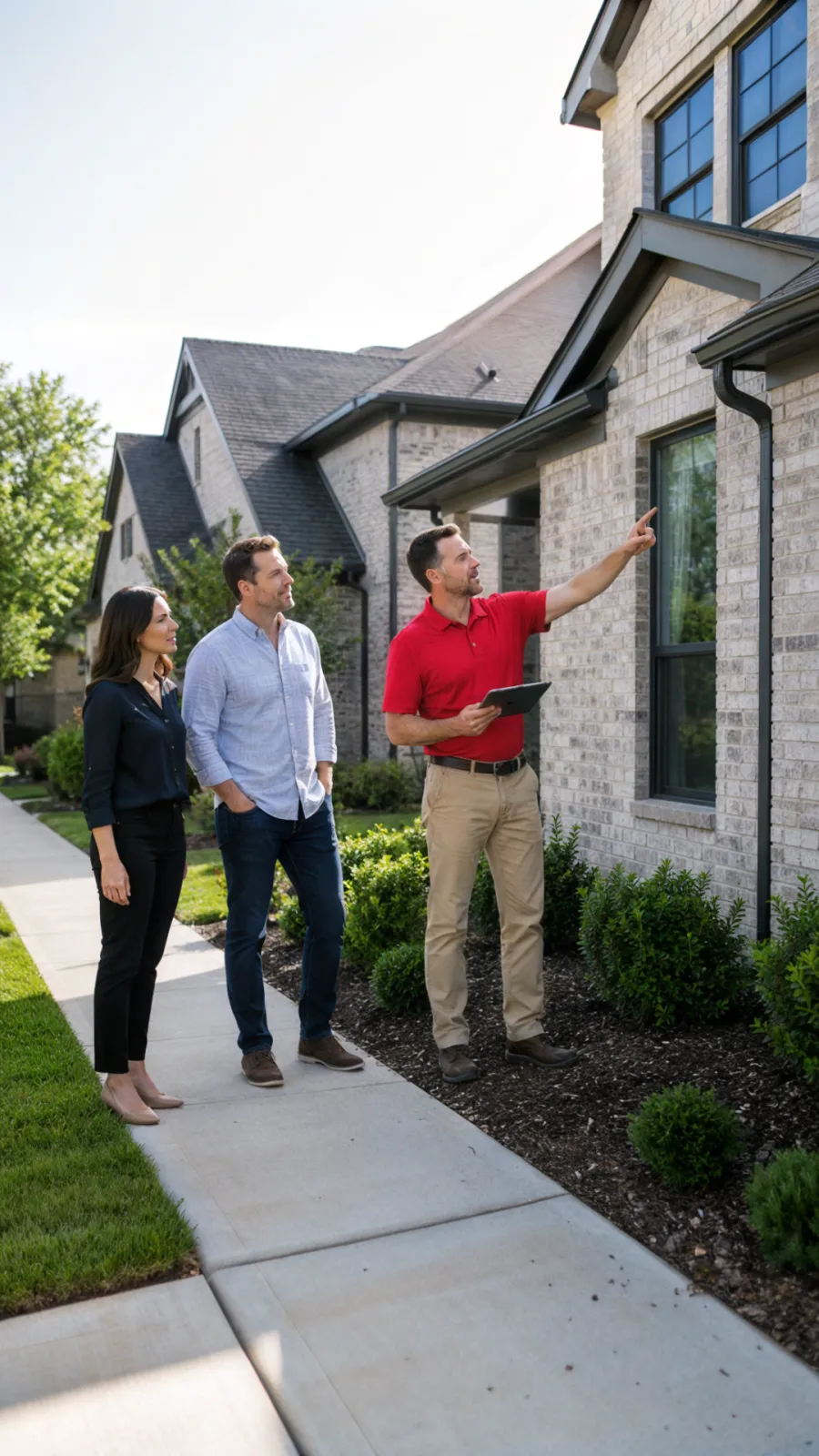 A home inspection walkthrough in Burleson