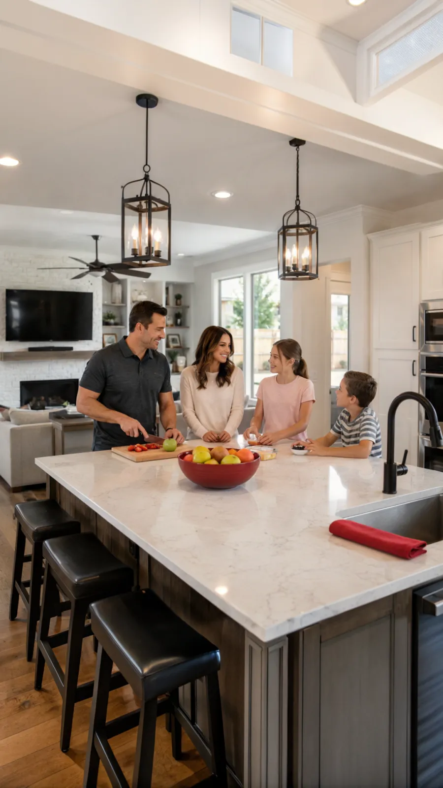 Vertical listing reel of a modern kitchen
