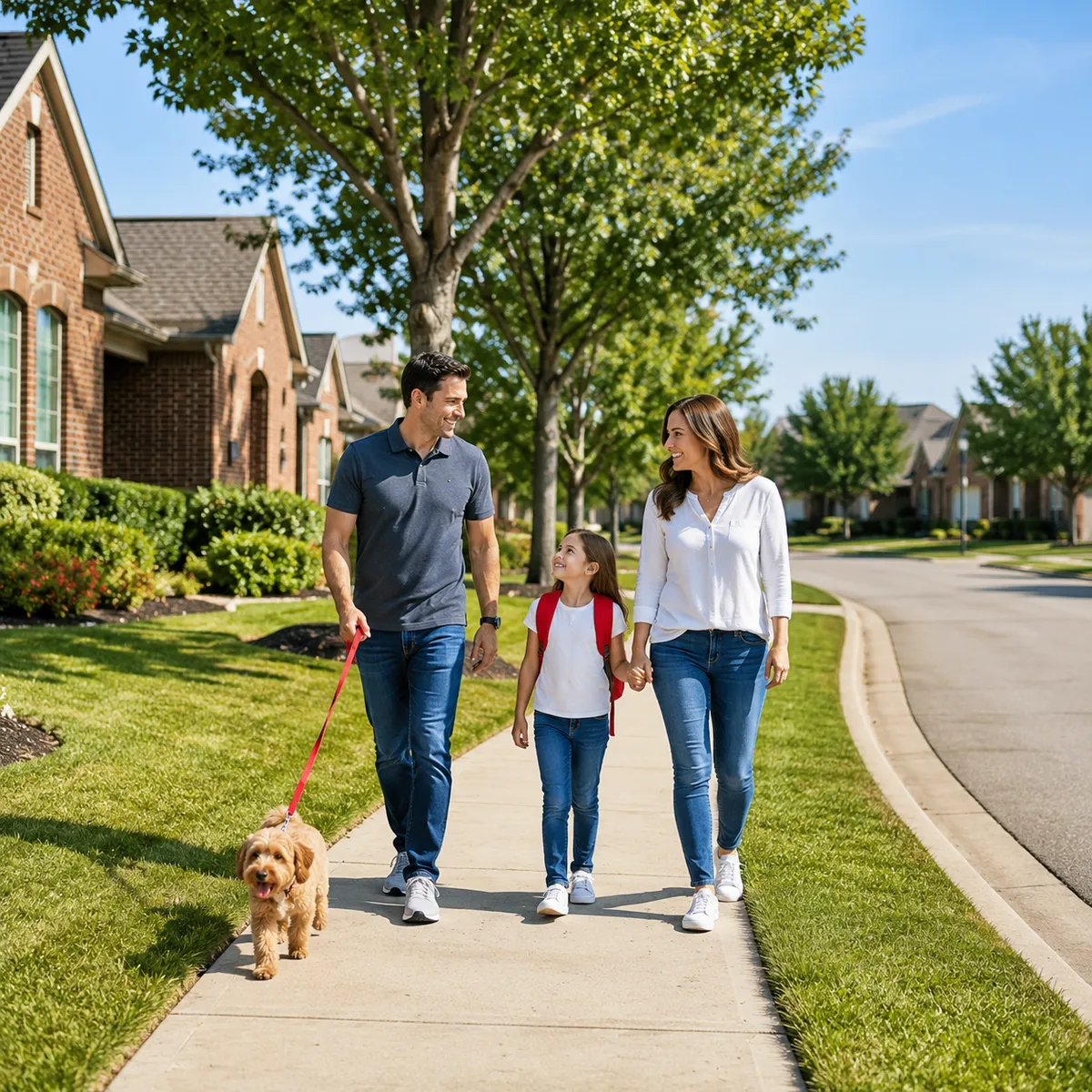 Walkable streets in Burleson, TX