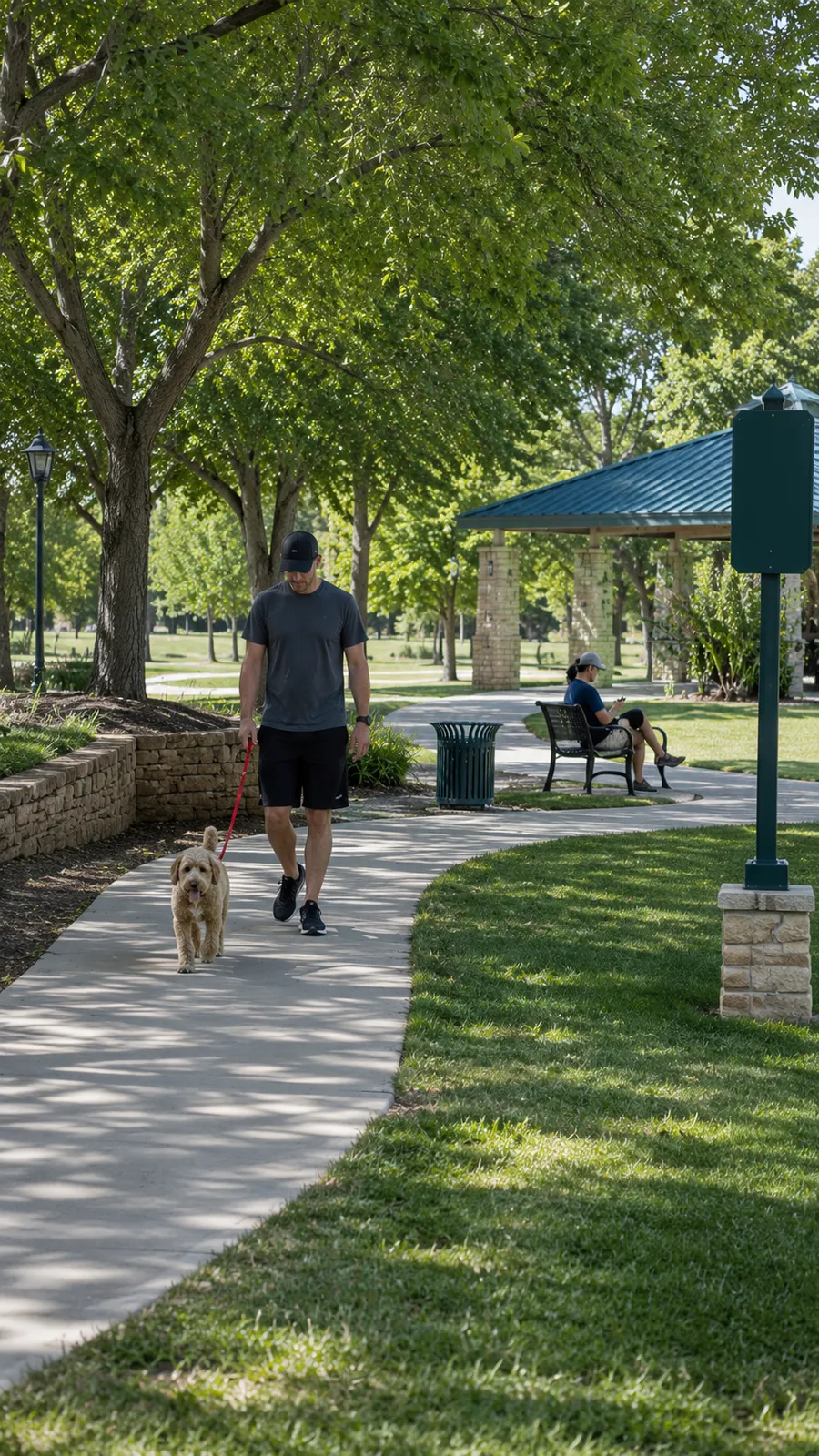 A park walking trail in Burleson